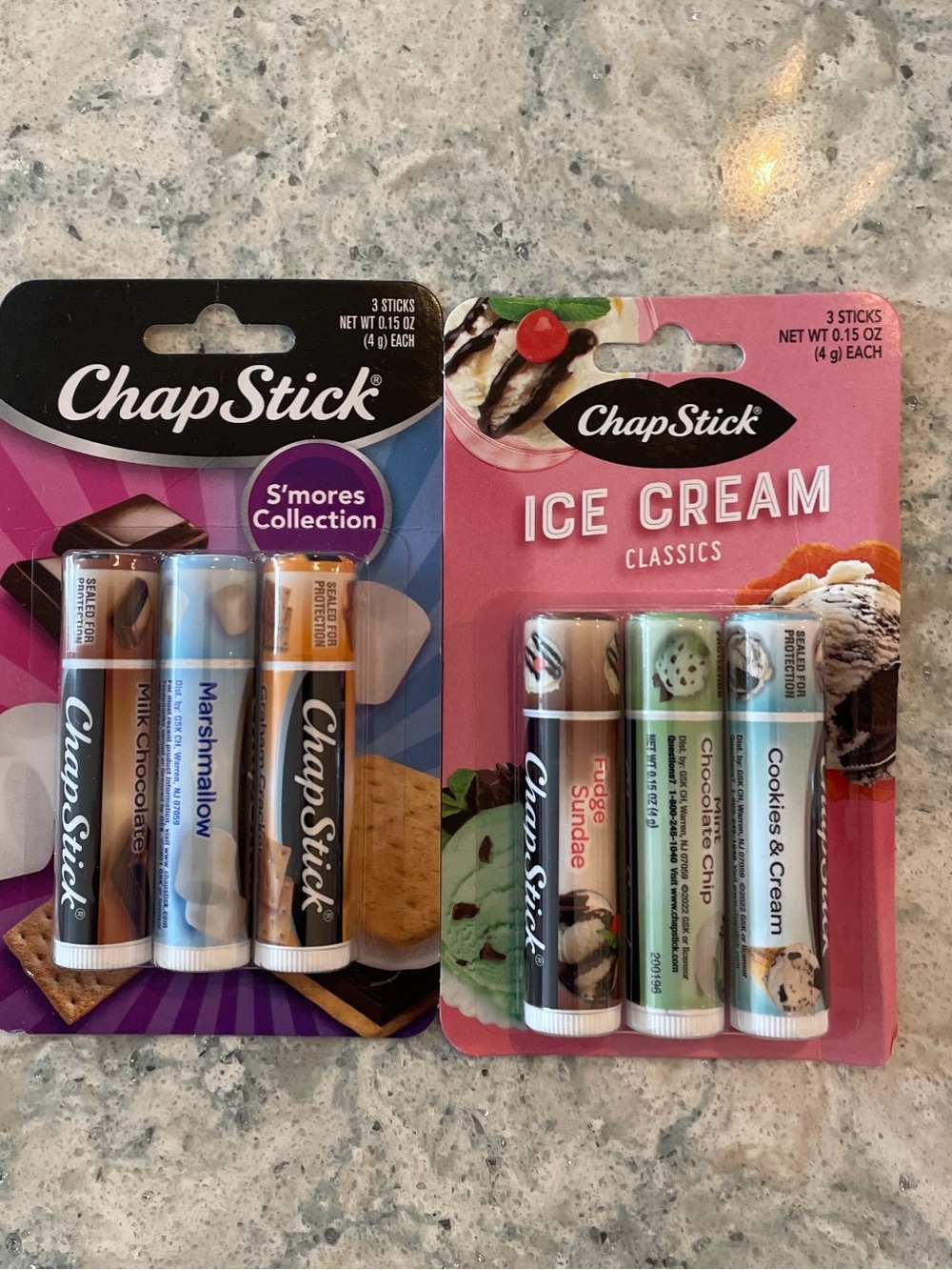 Two - 3 Packs of chapstick Collections